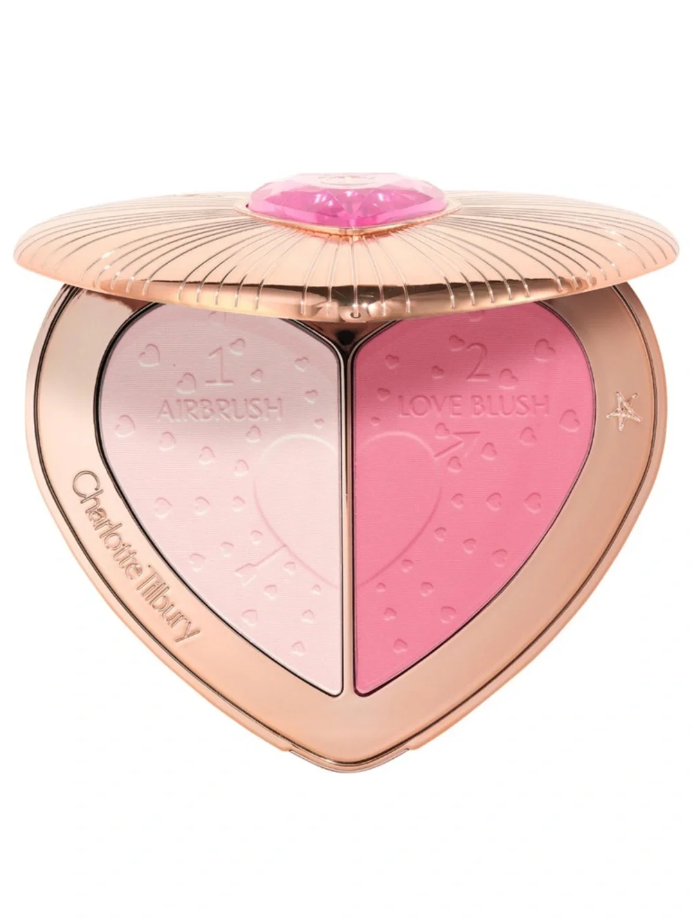 Charlotte Tilbury Heart Duo Blush & Airbrush Powder - Soft Pink & Bright Pink